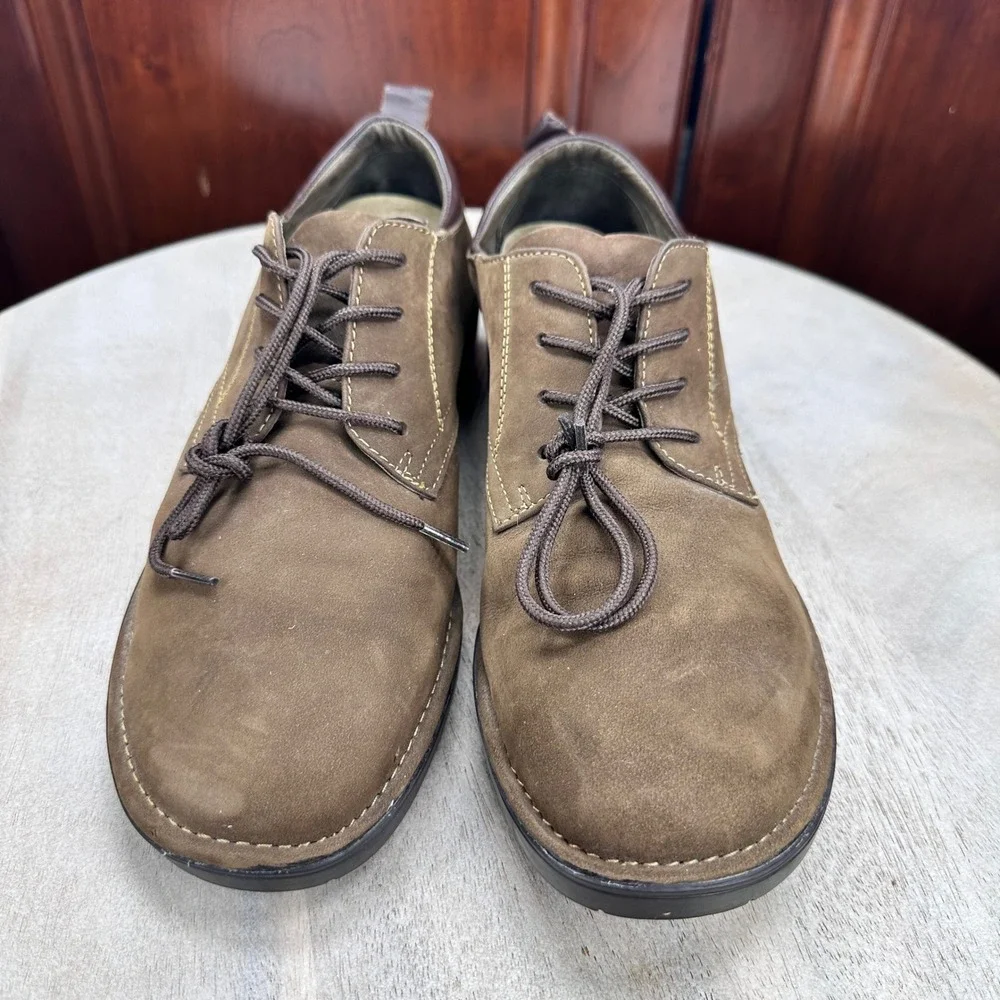 Bass Sassy Suede Mens Loafers Size 9.5 Brown Leather Dri-Lex Casual Shoes
